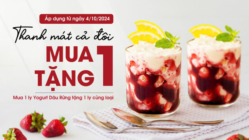 Viva Khao Bạn: Yogurt Dâu Rừng Mua 1 Tặng 1