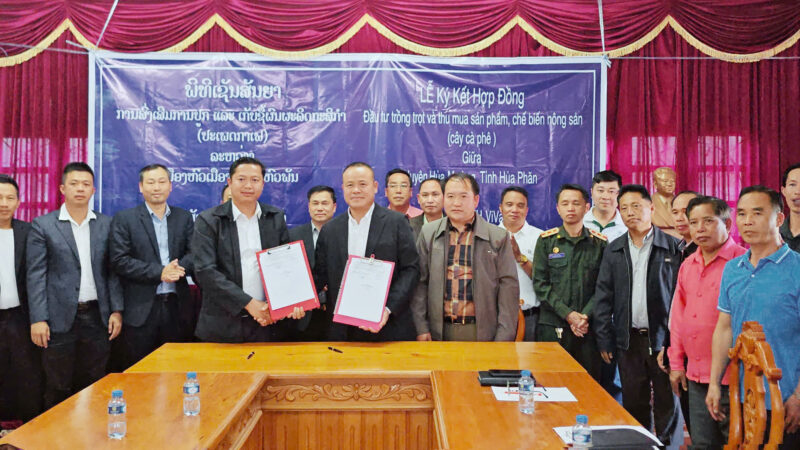 VIVA TIẾP TỤC KÝ KẾT ĐẦU TƯ VÙNG NGUYÊN LIỆU CÀ PHÊ TẠI LÀO